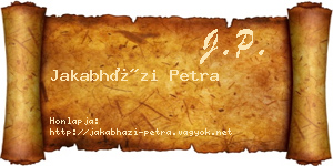 Jakabházi Petra névjegykártya