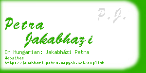petra jakabhazi business card